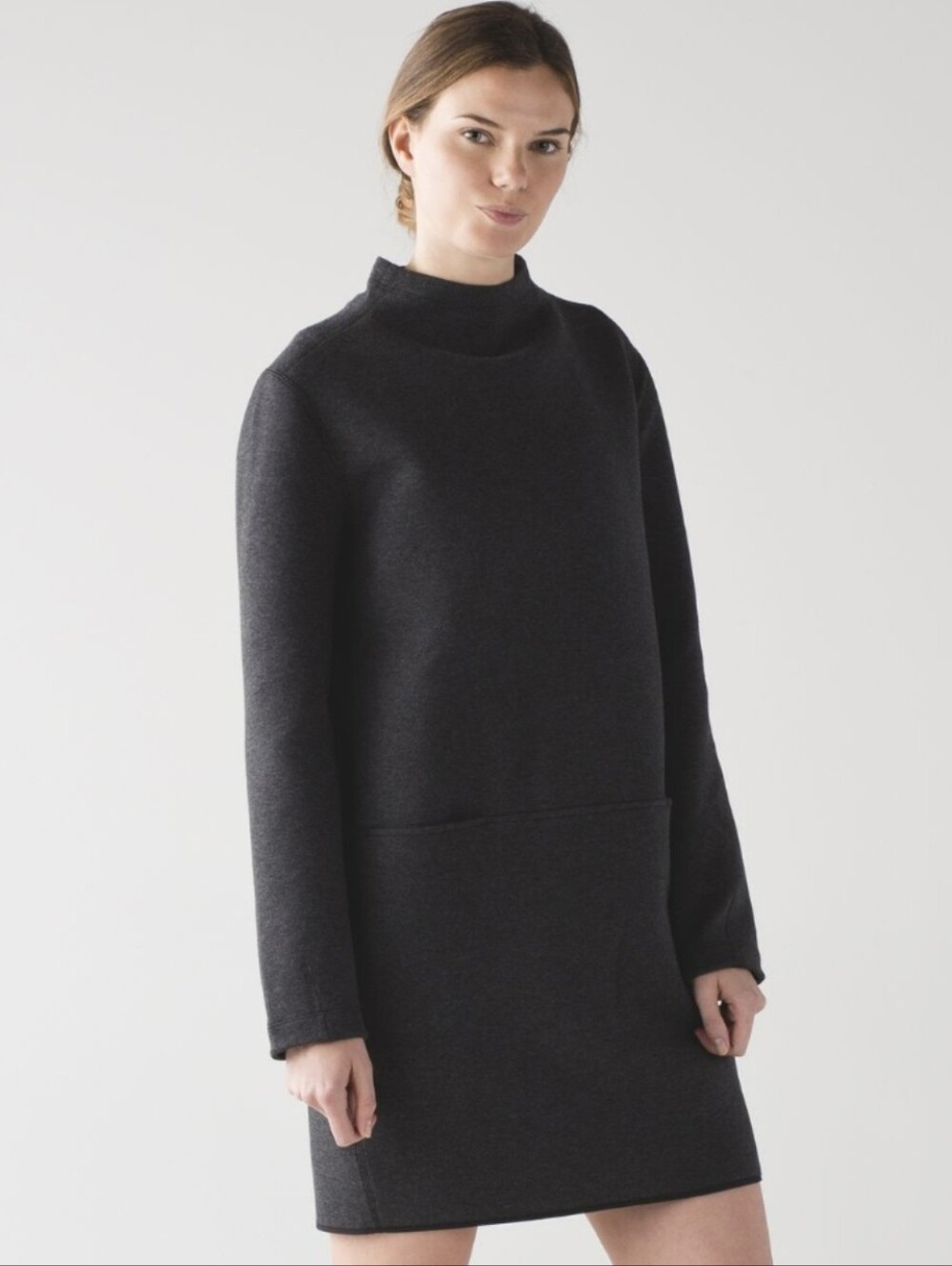 Lululemon City Bound Dress Heathered Black Size 8